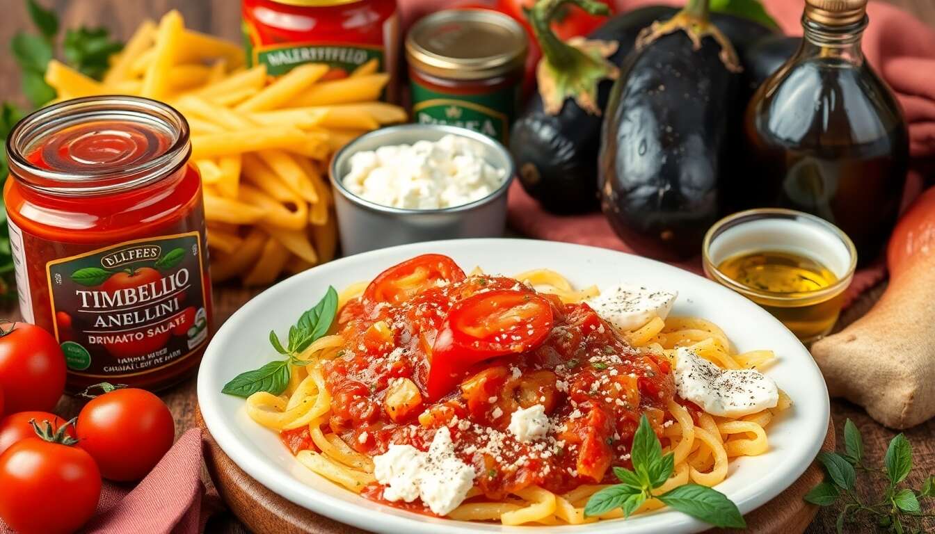 Timballo di Anellini à la Sicilienne : recette aux Aubergines