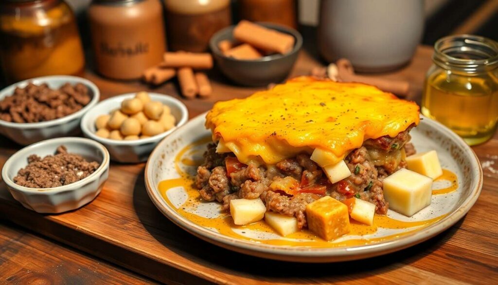 Hachis parmentier rapide au cheddar et moutarde