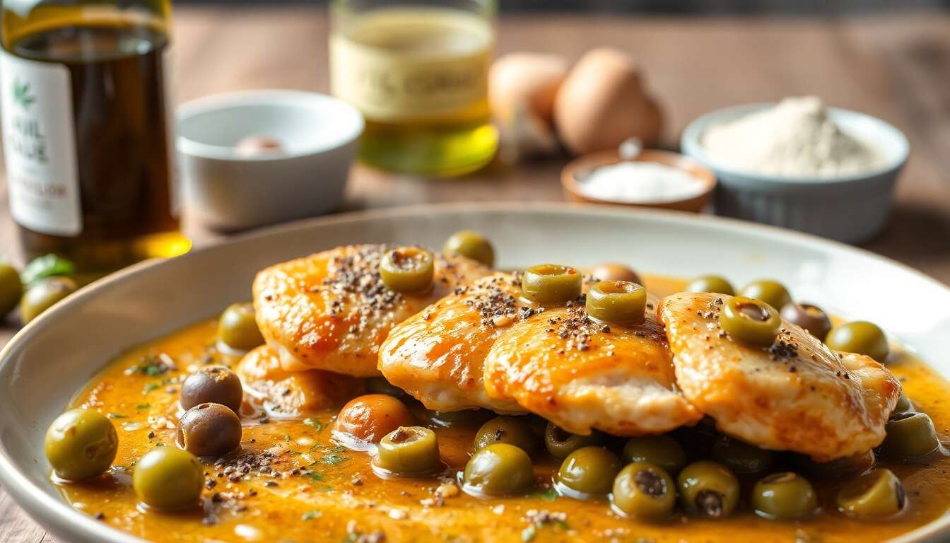 Sauté de poulet aux olives : recette savoureuse et facile