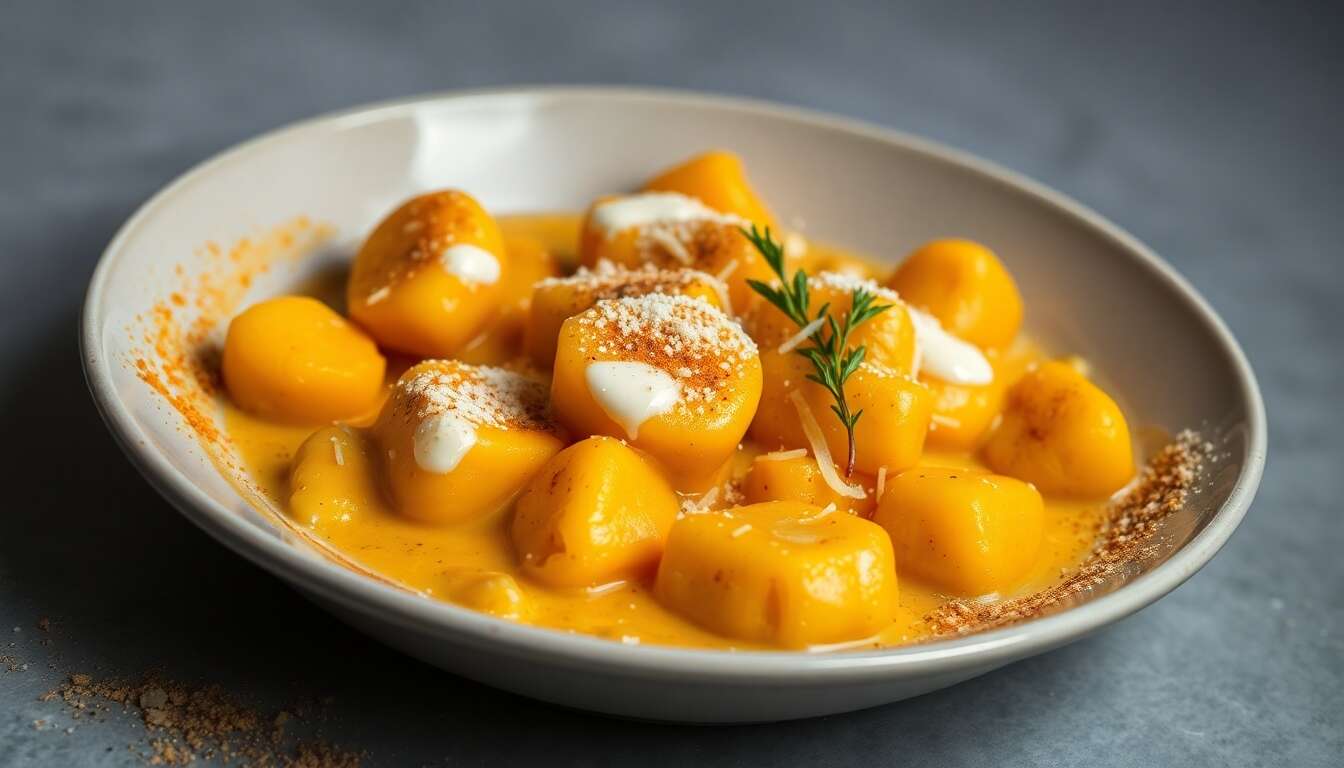 Gnocchi à la crème de patate douce : recette gourmande