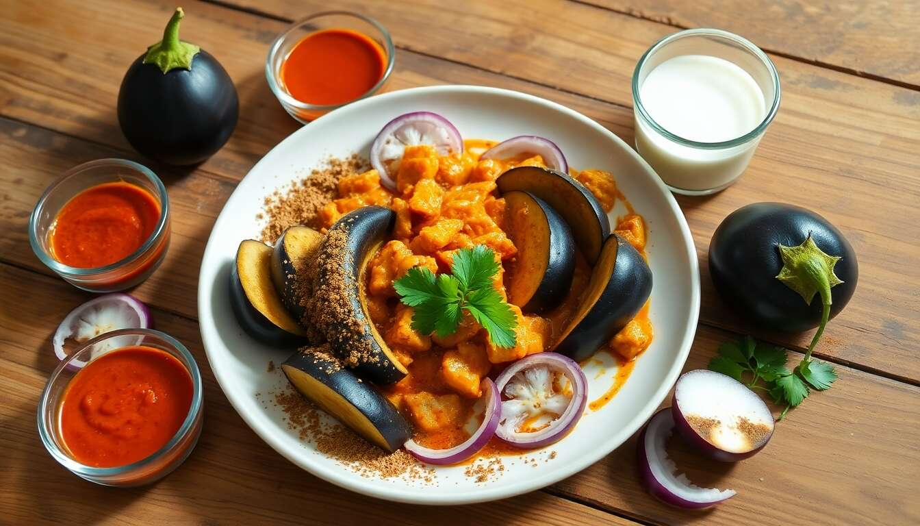 Recette de curry d'aubergines et d'oignons : un délice végétarien
