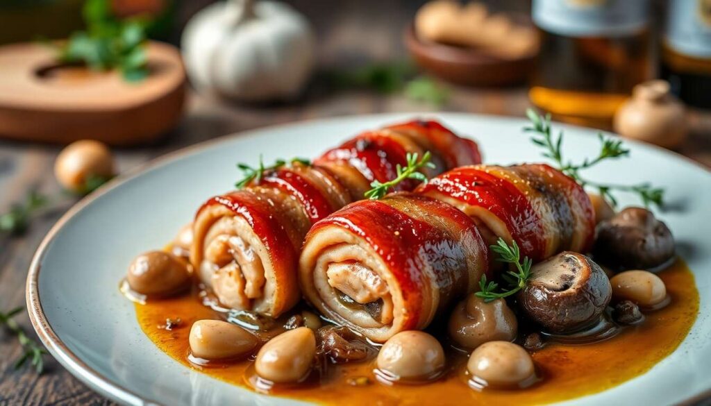 Recette d'oiseaux sans tête braisés aux champignons et Rodenbach Fruitage