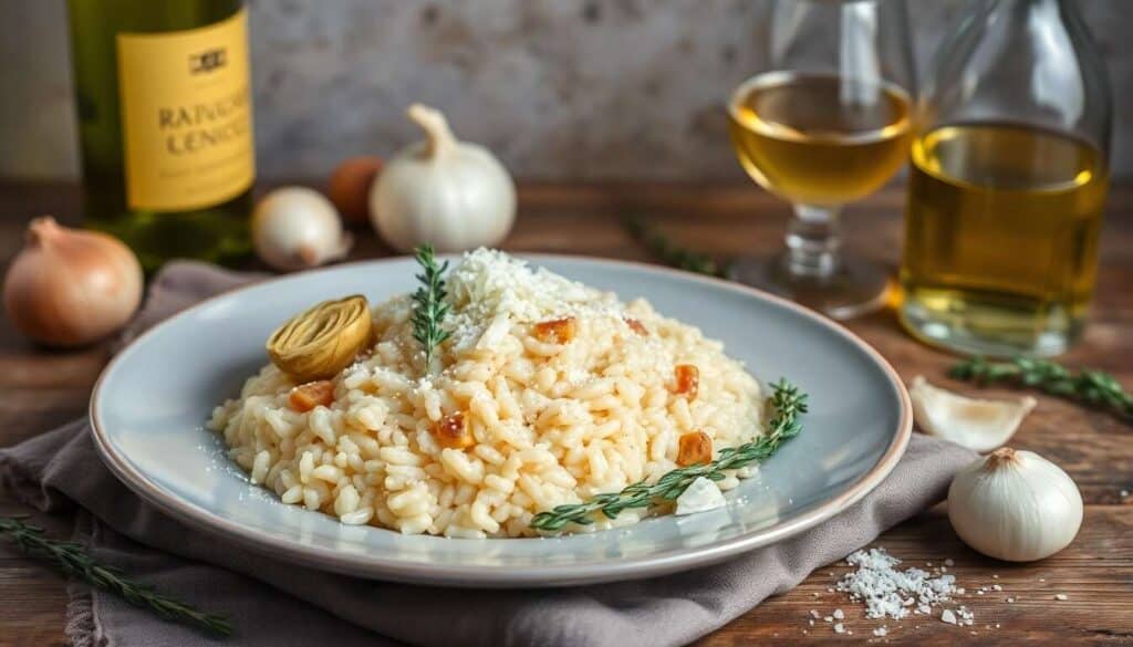 Risotto à la barigoule : fond d'agneau savoureux
