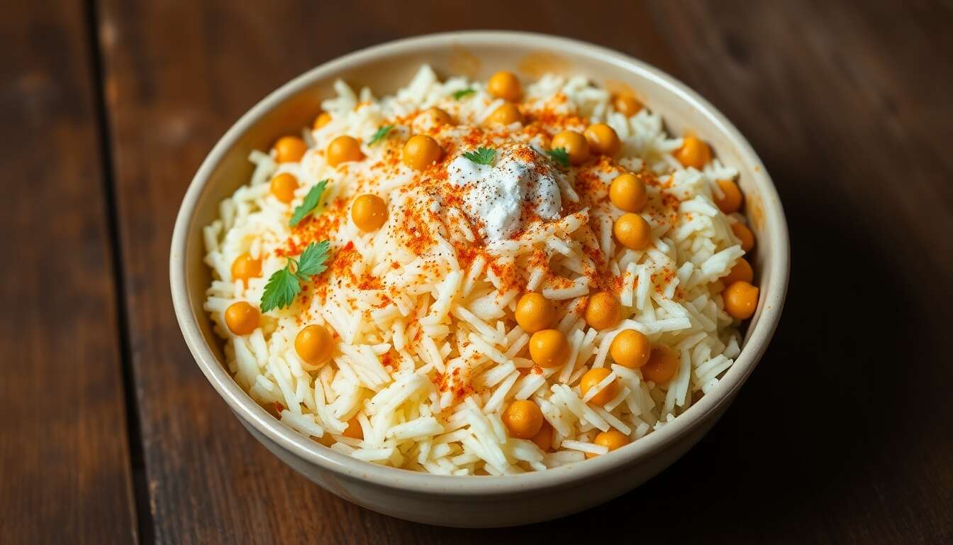 Salade de riz tiède aux épices Tandoori : recette savoureuse