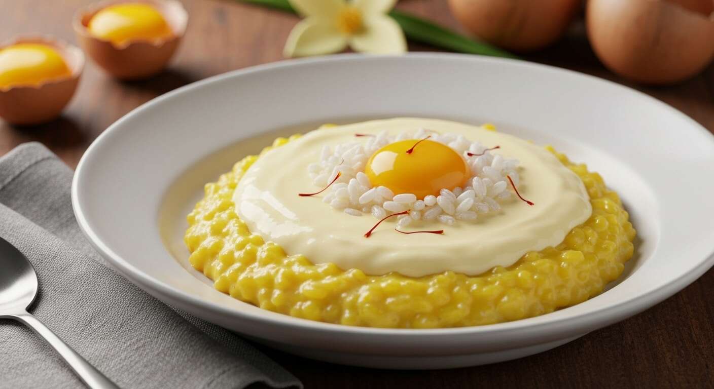 Riz au lait safrané et crème anglaise : recette 2025