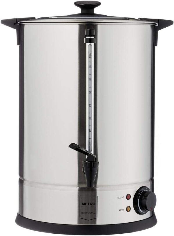 METRO Professional Bouilloire GWB1020, convient également pour vin chaud, distributeur de vin chaud, 20 l, 130 tasses, 2600 W, protection contre la surchauffe, fonction maintien au chaud, paroi