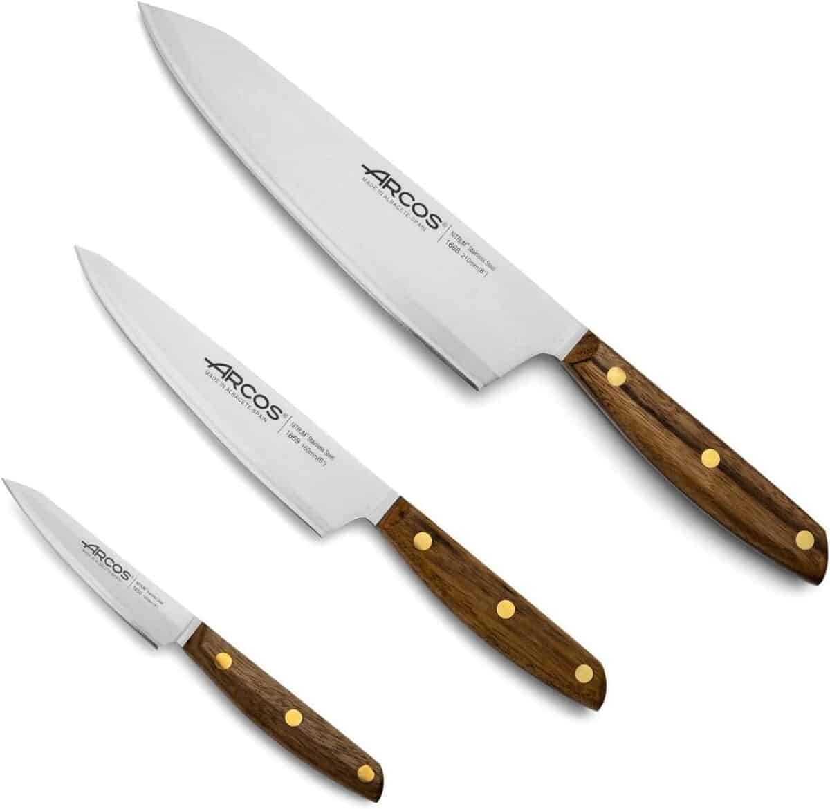 Test Arcos Nordika : ensemble de couteaux 3 pièces en acier nitrum