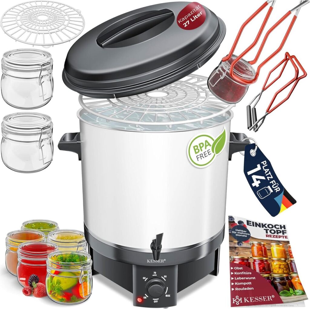 Test : confiturier électrique KESSER 27 L, marmite et plus