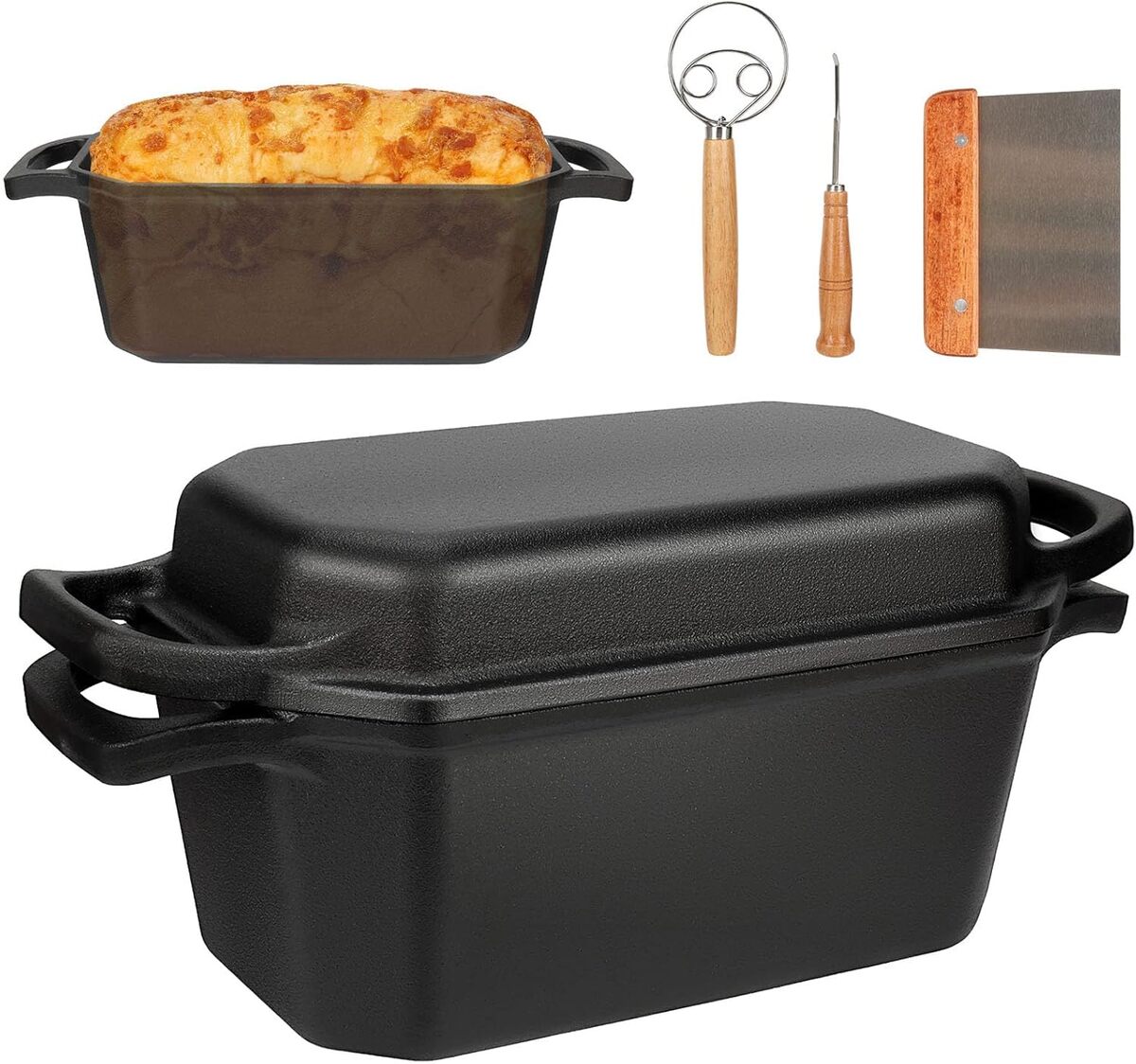 Test de la cocotte ovale en fonte 3, 6 l pour pain