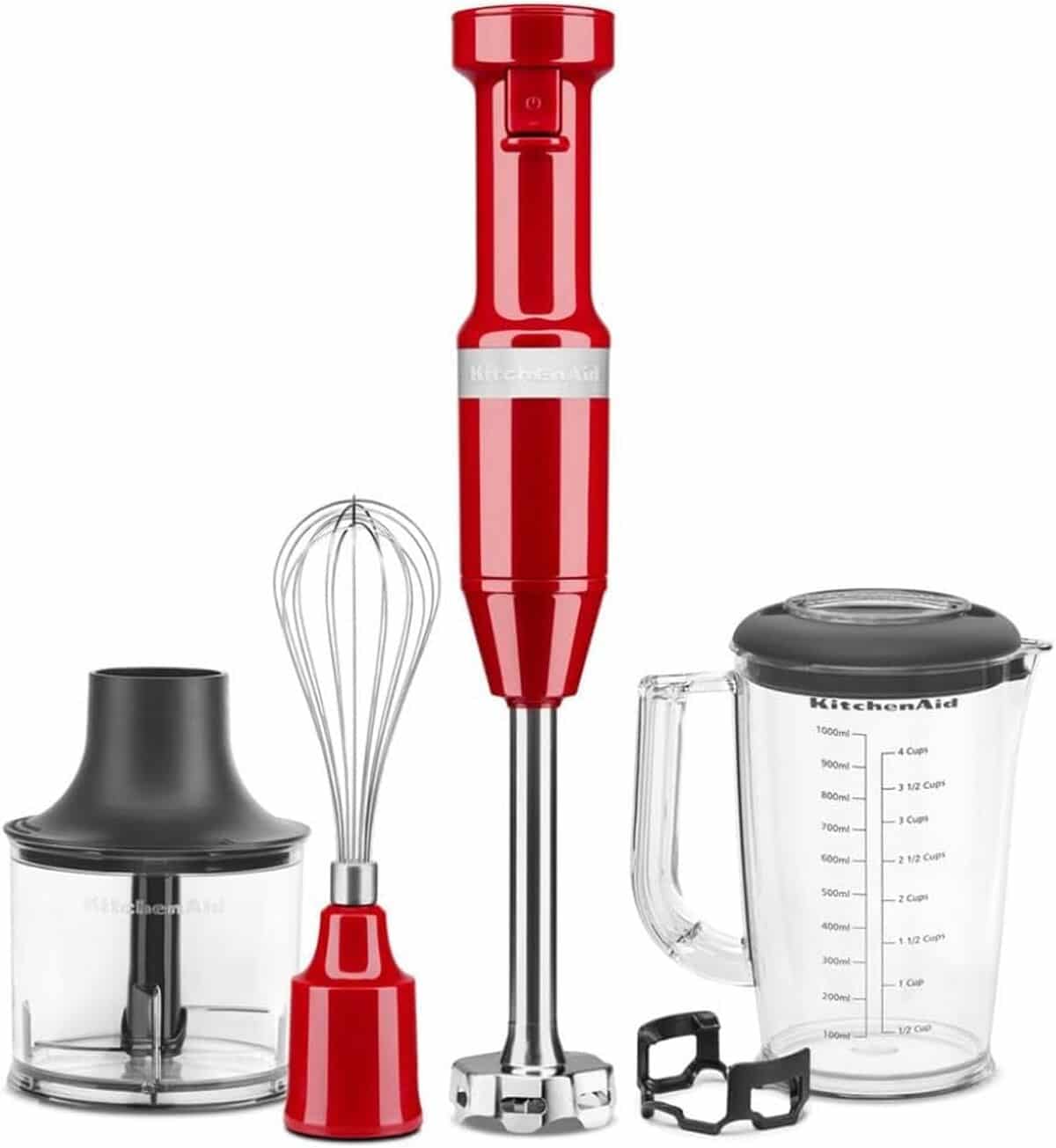 Test du mixeur plongeant KitchenAid 5KHBV83EER rouge impérial