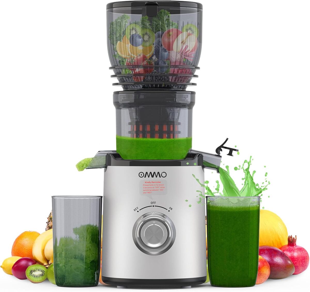 Test du OMMO Slow Juicer : extracteur de jus 300W