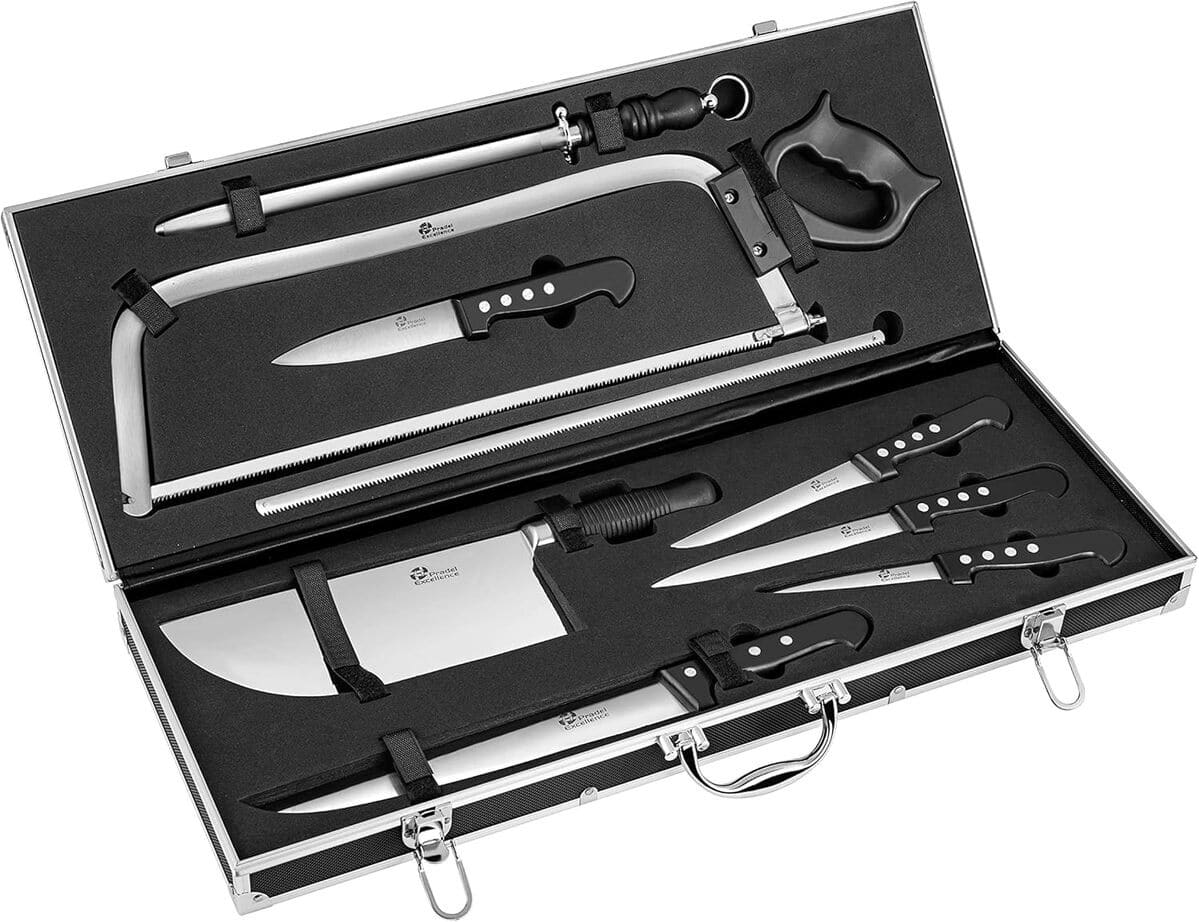 Test Pradel Excellence : mallette du boucher 9 pièces en inox