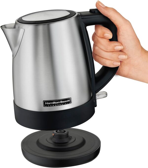 Hamilton Beach Commercial HKE110 1 Liter Hot Water Tea Kettle, Hospitality Rated, Stainless Steel…