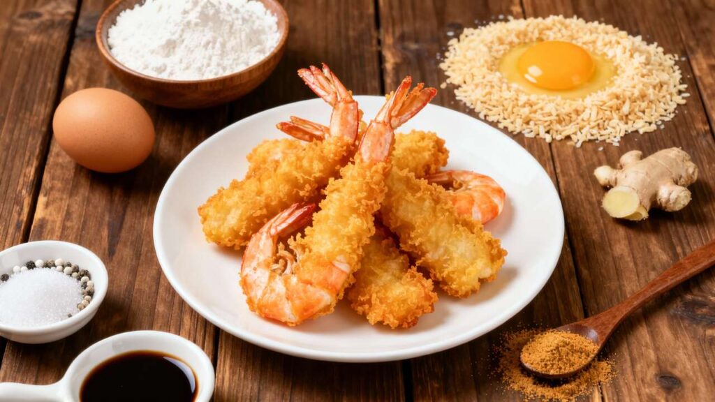 Recette de beignets de crevettes panées croustillants