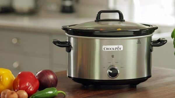 Crock Pot mijoteuse électrique, 3,5L (3-4 personnes), 2 réglages de température et maintien au chaud, Inox brossé [CSC025X]