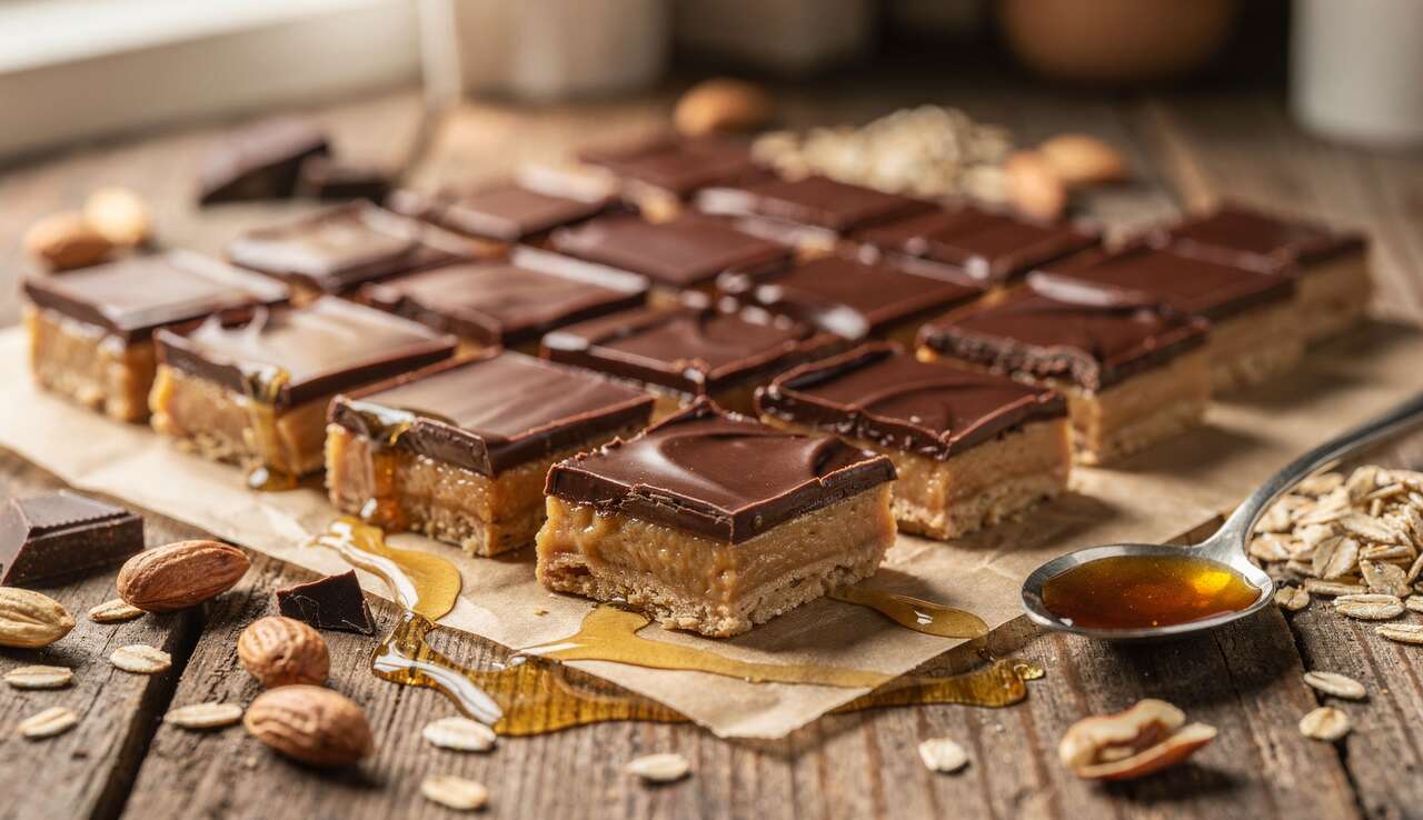 Barres Chocolatées Maison à la Cacahuète : recette Délicieuse et Facile