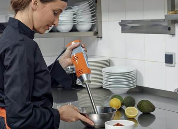 LITTLE BALANCE 8576 Chef Mixx Pro, Mixeur plongeant professionnel, 2 vitesses, 4 accessoires, 700 W, Fabrication française, Blanc/Inox