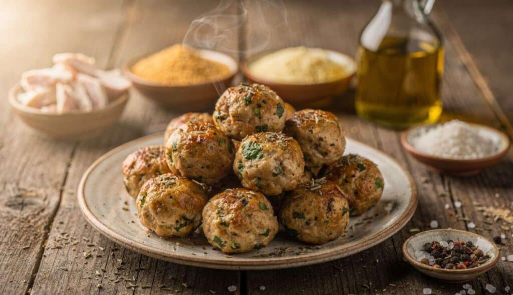 Boulettes de poulet aux herbes : délicieuse recette maison