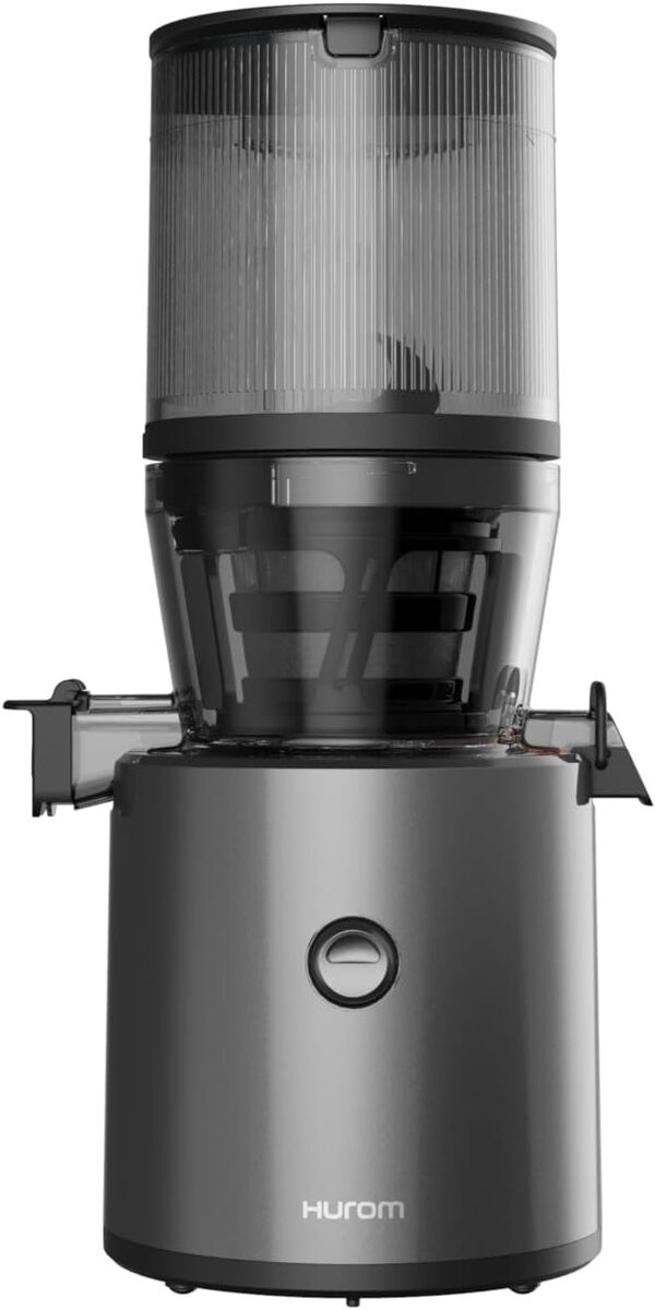 HUROM | Extracteur de jus |Extracteur à Jus de Fruits et Legumes | H320N | Presse à Froid | Moteur silencieux | Facile à nettoyer | Méga trémie intelligente | 2L | 200 Watt | Sans BPA | (Titan)