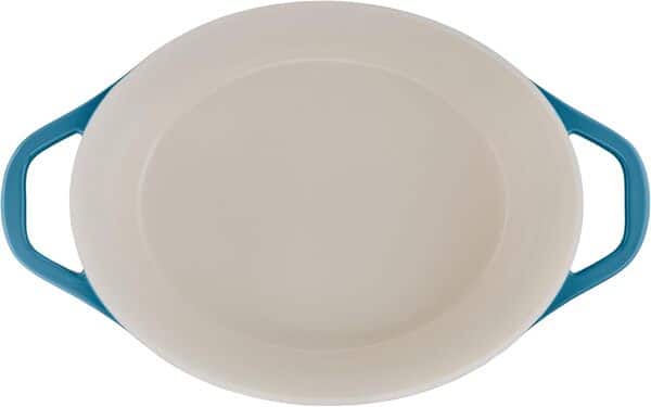 Tefal Air, Cocotte en fonte ovale 30cm, Cocotte légère en fonte d'aluminium, Nettoyage facile, Revêtement en céramique sûr, Couvercle de condensation, Compatible four, Induction E2708904