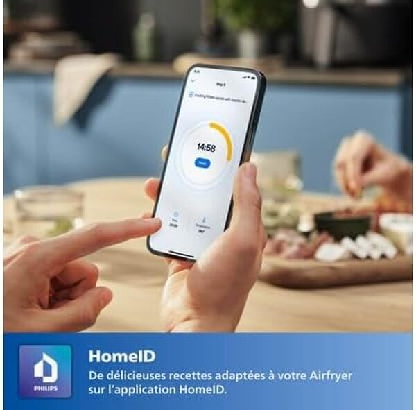 Friteuse à Air Multifonction Capacité 7.2 Litres Puissance 2000 Watt Contrôle Touch couleur Noir et Or - NA342/00