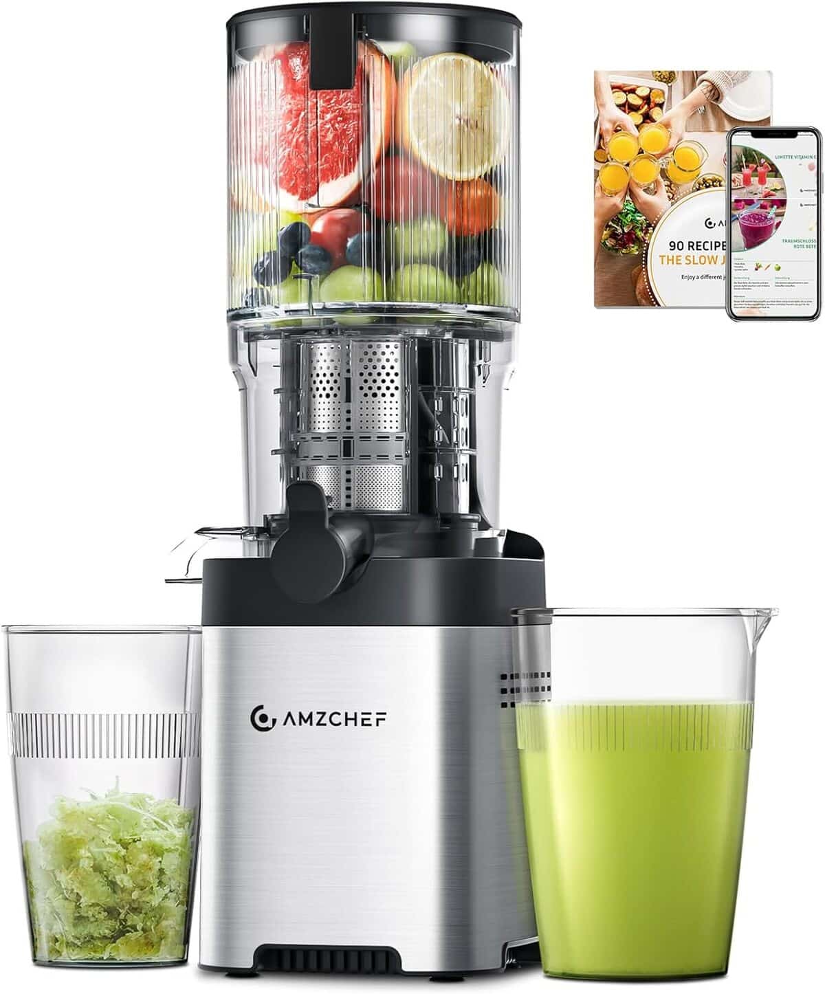 Test de l'extracteur de jus AMZCHEF : grande capacité et mastication mains libres
