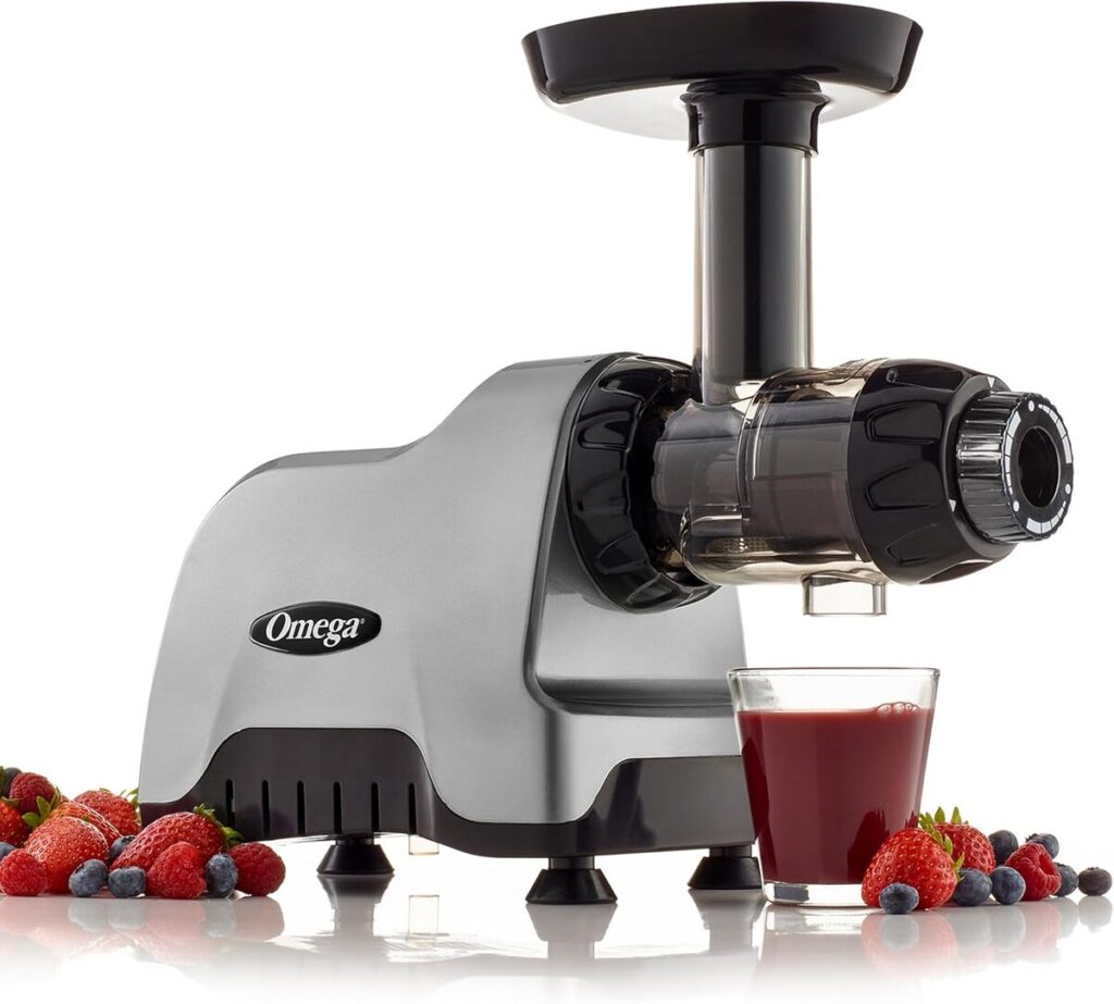 Test de l'extracteur de jus Omega CNC82 compact 200W gris
