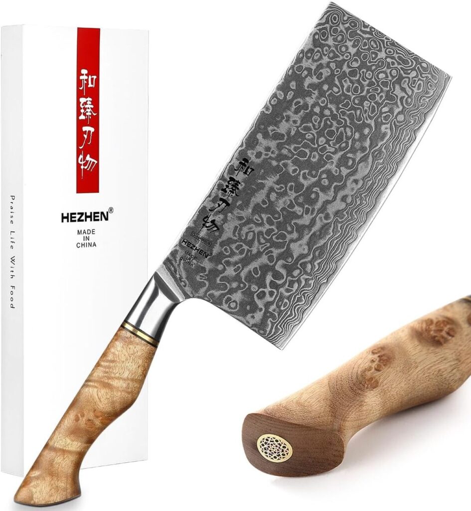 Test du couteau de chef chinois HEZHEN Damas : performance et élégance