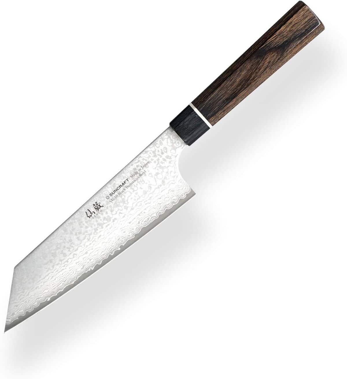 Test du couteau Suncraft VG-10 Black Damascus Bunka 165 mm professionnel