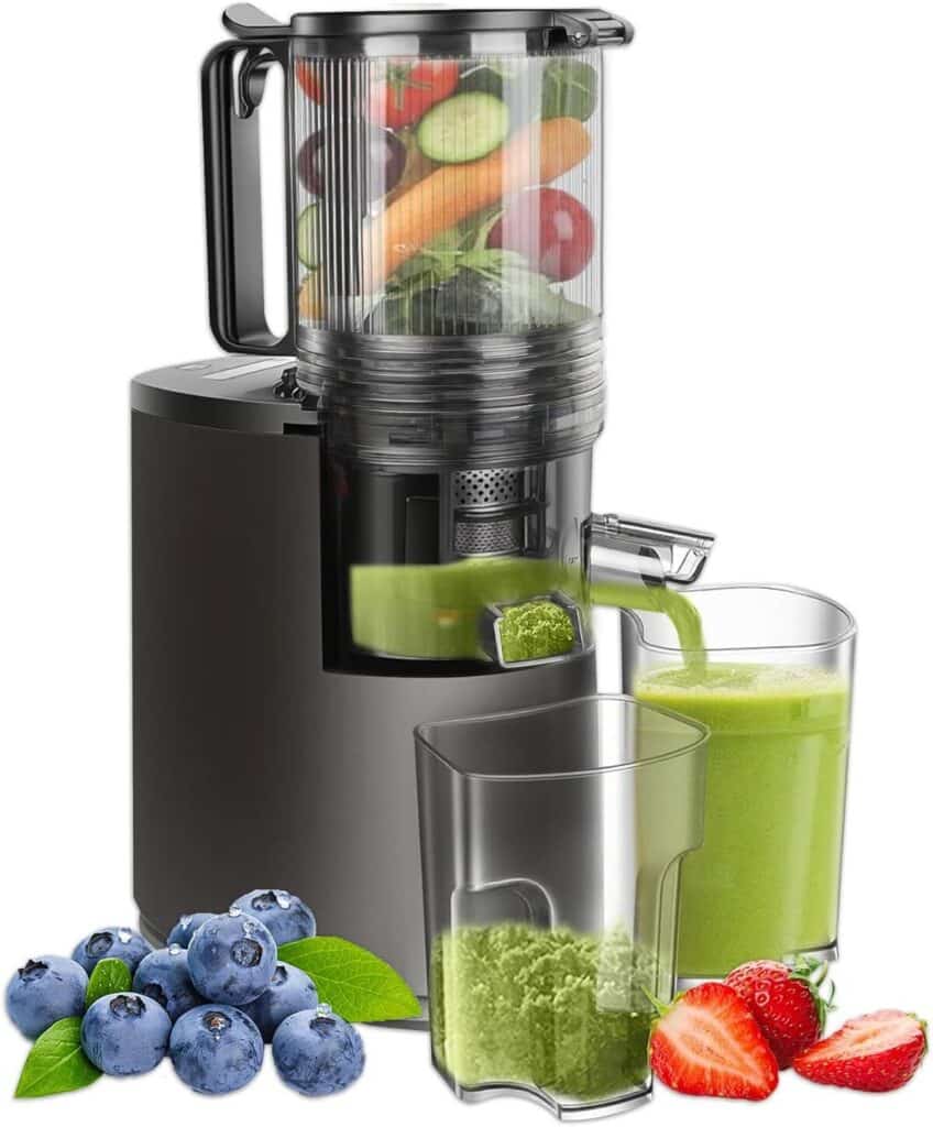 Test extracteur de jus lent ouverture XL pour fruits et légumes entiers 1, 8 L