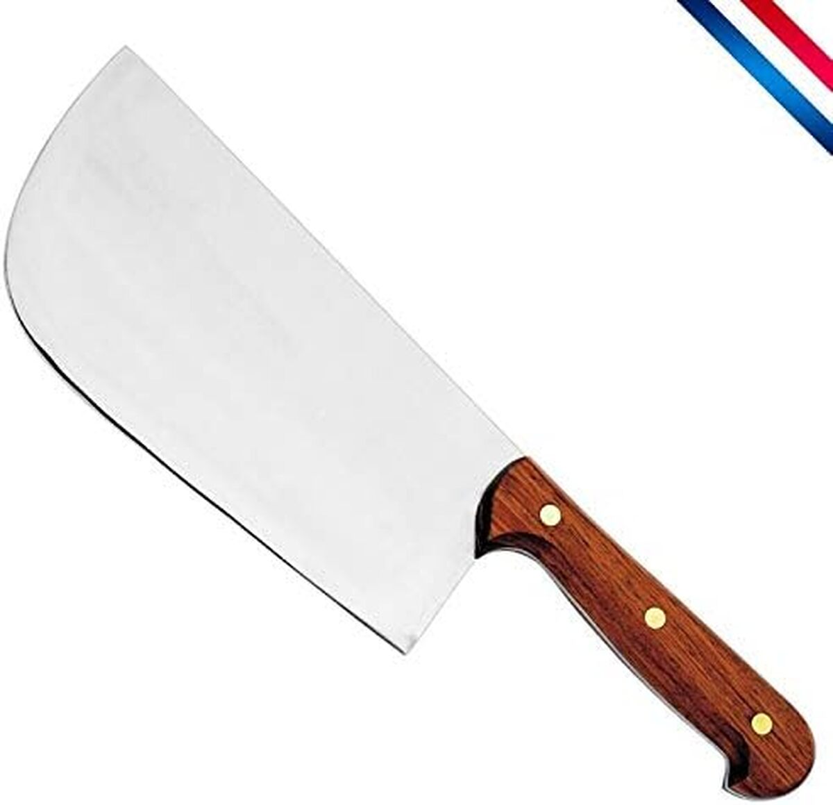 Test : feuille plate de boucher 26 cm en inox et palissandre