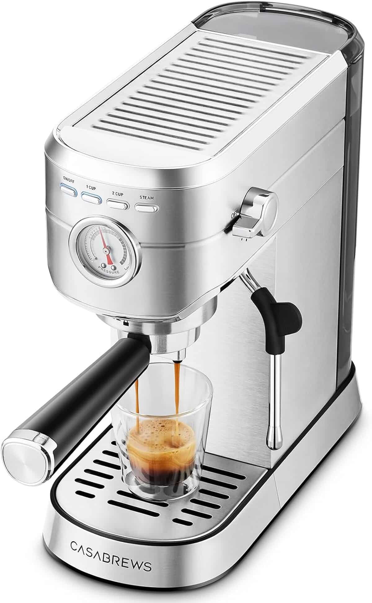 Test : machine à café expresso CASABREWS 20 bars avec mousseur à lait