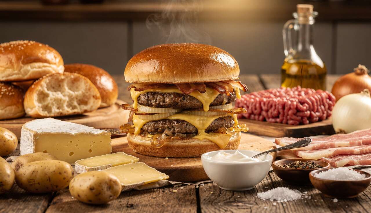 Recette de Burger Tartiflette maison