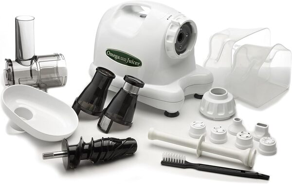 Omega 8224 Extracteur de Jus Blanc 36,8 x 16,5 x 39,4 cm