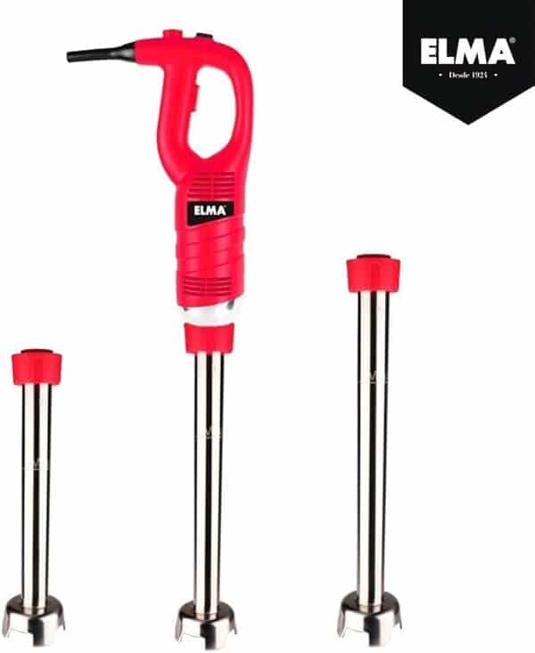 Elma Mixeur Professionnel avec bras Mélangeur Amovible de 30 cm | Acier inoxydable I Puissance 450 W | Vitesse variable : 4 000~16 000 tr/min | Poignée ergonomique | Rouge