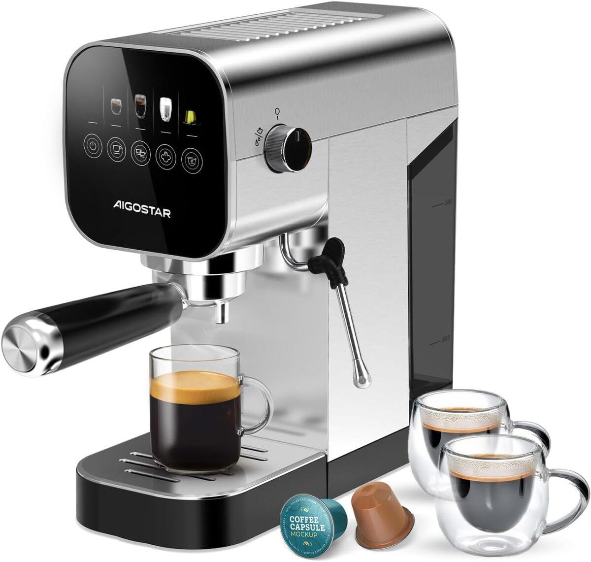 Test de l'Aigostar Barista : expresso et cappuccino à 20 bars