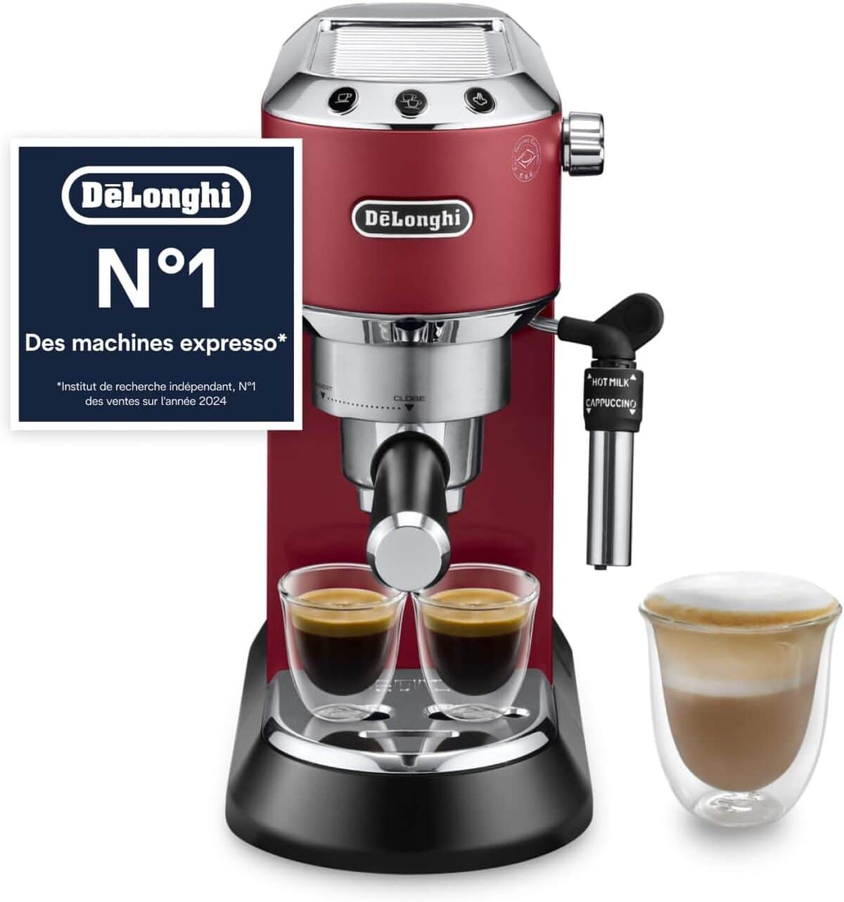 Test De'Longhi Dedica Style EC685.R : machine à café espresso en inox 1, 3L