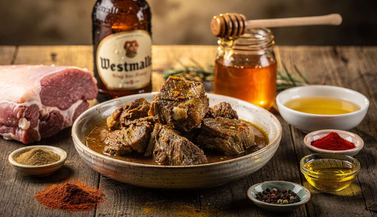Cocotte d&rsquo;agneau épicée à la Westmalle et au miel : recette savoureuse
