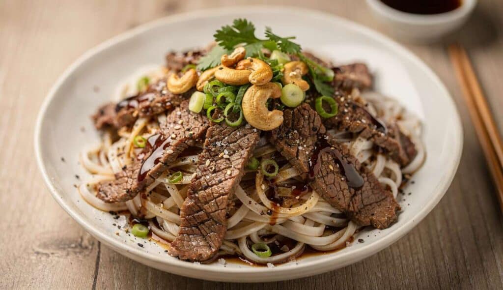 Recette de salade de boeuf sauté à l'asiatique