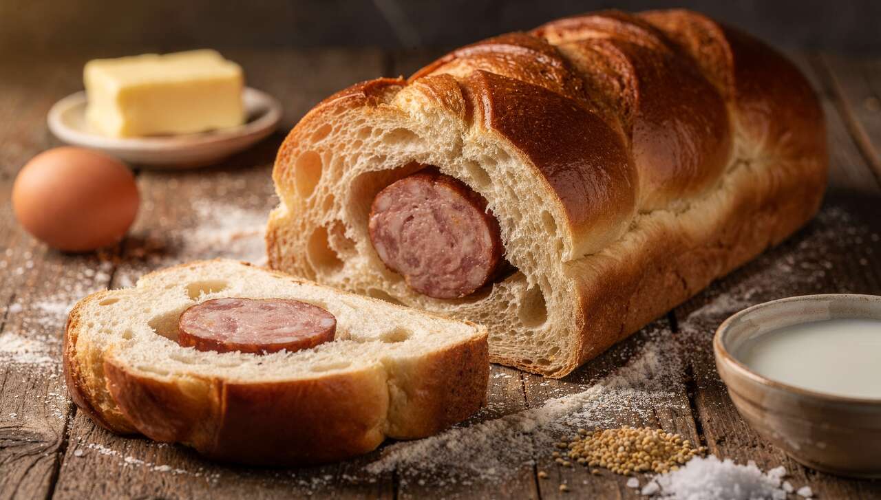 Saucisson brioché à la saucisse de Morteau : recette facile