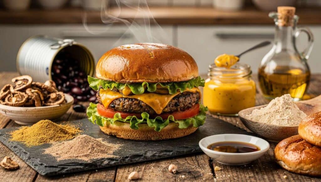 Burger végétarien : recette gourmet aux champignons