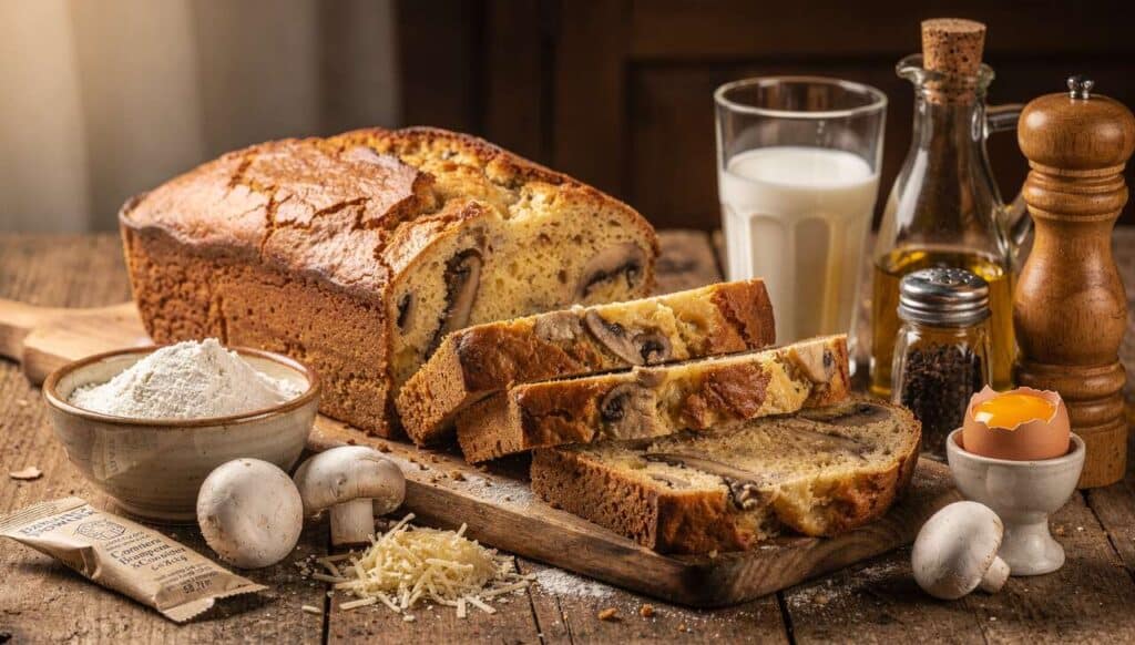 Cake aux champignons et Comté : la recette savoureuse