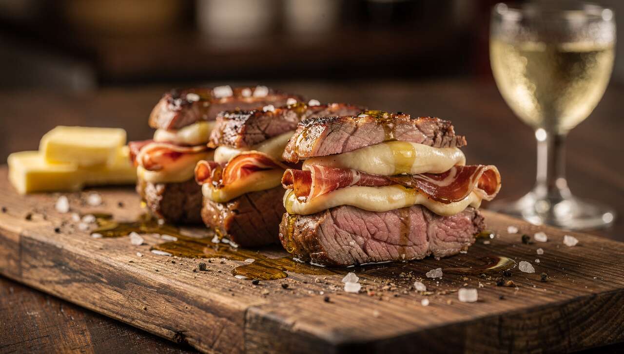 Filet mignon Orloff à la coppa et mozzarella