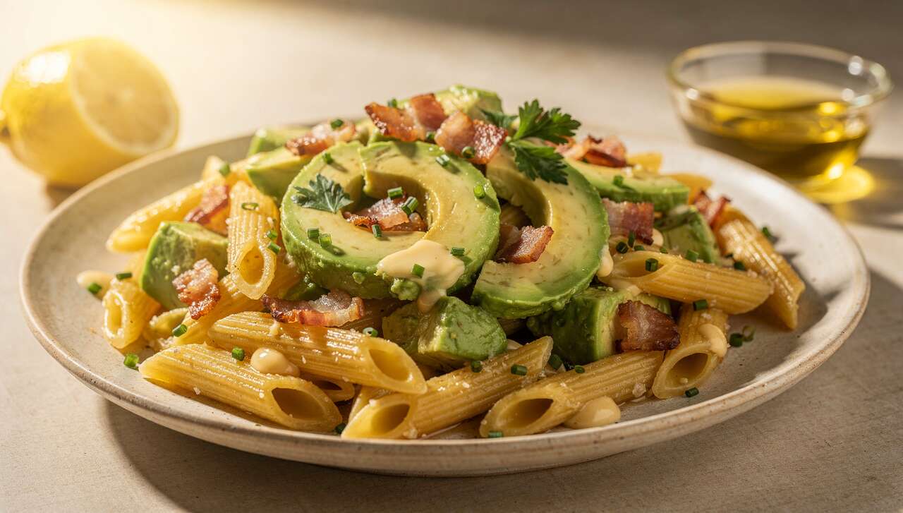 Salade de Pâtes : recette Bacon et Avocat