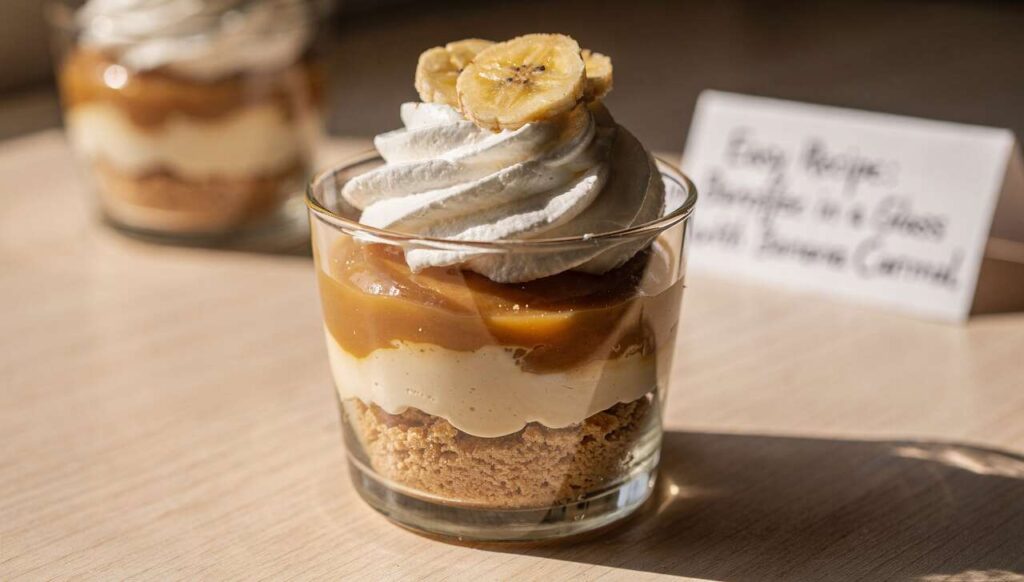 Recette facile : banoffee en verrine banane caramel