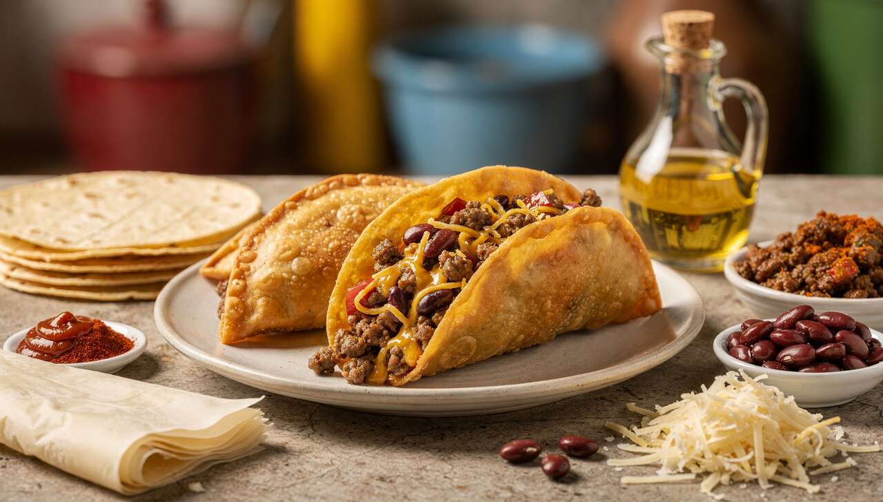 Recette de tacos façon samoussas à la viande hachée