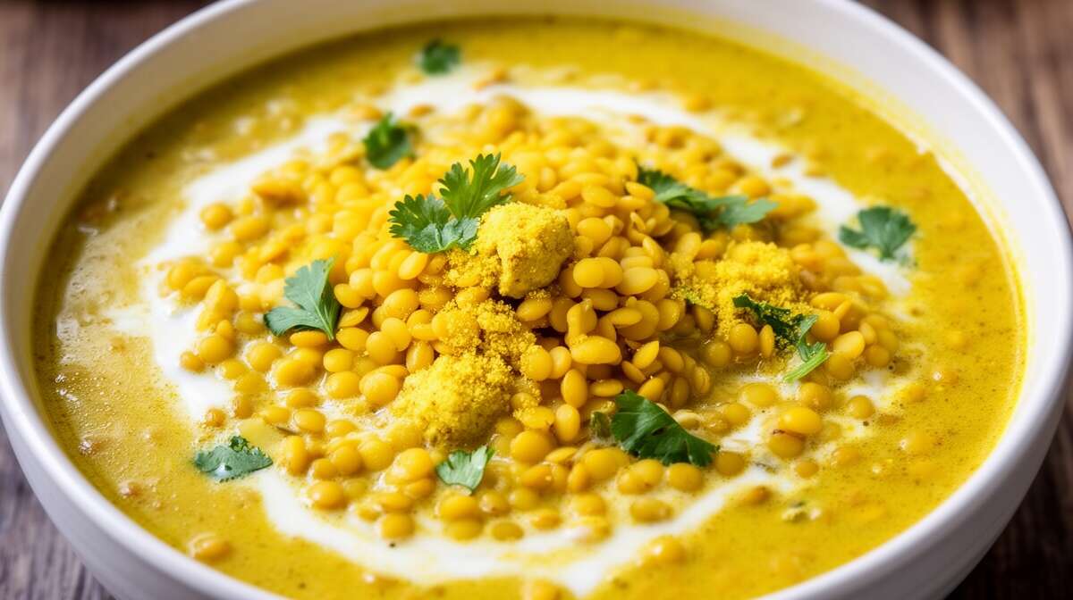 Curry de lentilles jaunes au lait de coco : recette savoureuse