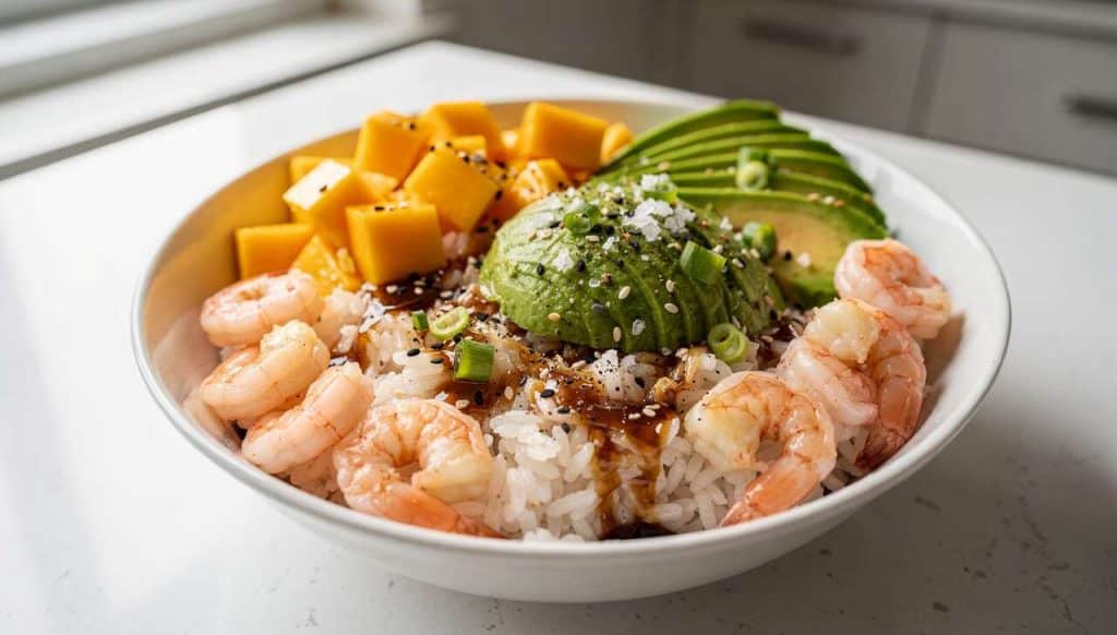 Poke bowl crevettes, mangue et avocat : la recette gourmande
