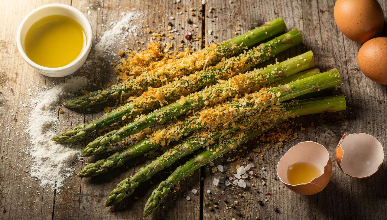 Recette d'asperges panées au panko