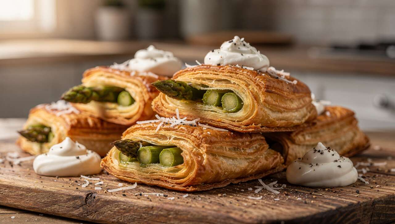 Feuilletés croustillants aux asperges : recette facile et savoureuse